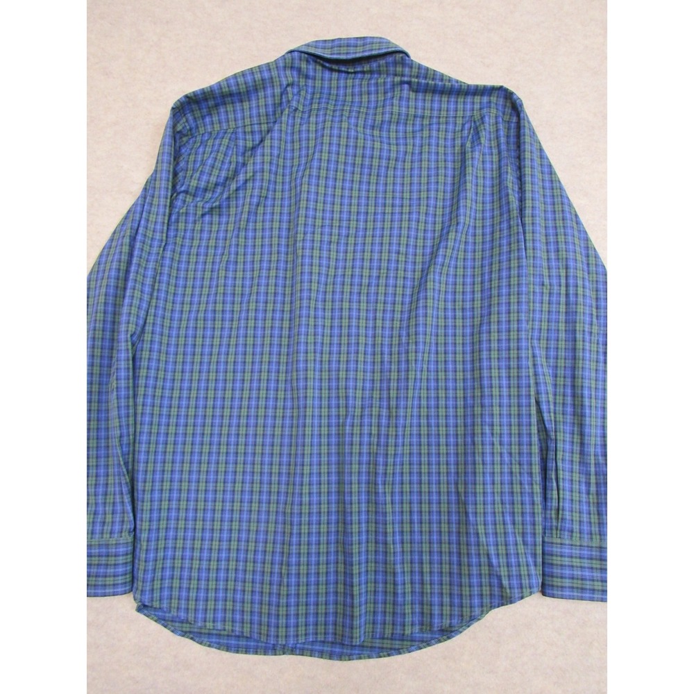 Southern Tide Intercoastal Shirt Mens XXL Blue Green Plaid Nylon Stretch 20714 - Picture 6 of 8